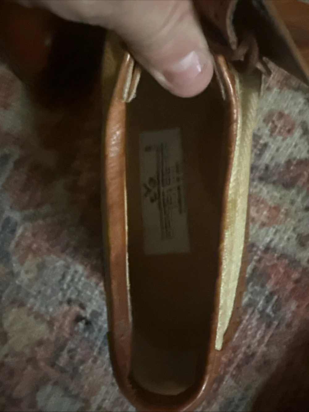 Walter Genuin Brown and Cream Leather Wingtip Loafers vintage